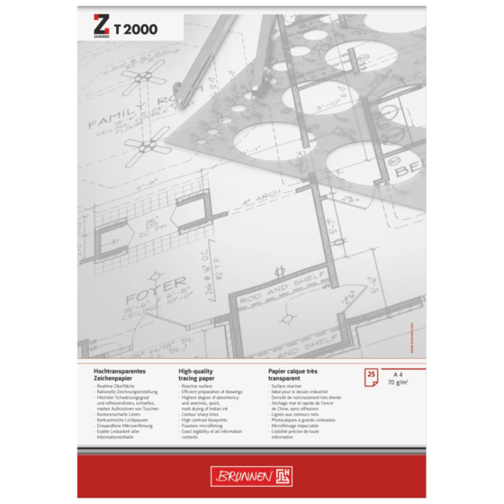 Designblock | A4, 25 blad, vit
