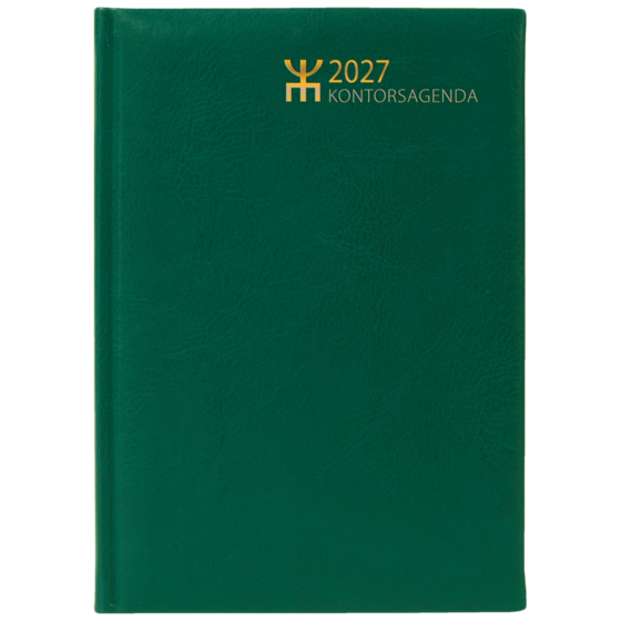 Fickkalender Kontorsagenda | A5, läderimitation, grön