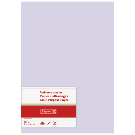 Multifunktionellt papper Universellt papper | A4, 160 g/m², lilac, 25 blad