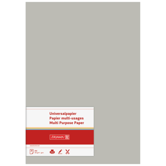 Multifunktionellt papper Universellt papper | A4, 120 g/m², grå, 35 blad
