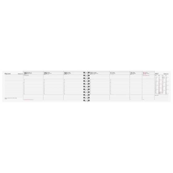 Bordskalender Planering Wire-0 | 26×10 cm, grön