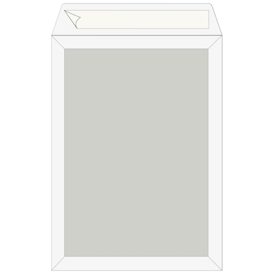 Kuvert med baksida av papp | 176×250 mm, B5, 120 g/m², vit, 5 styck