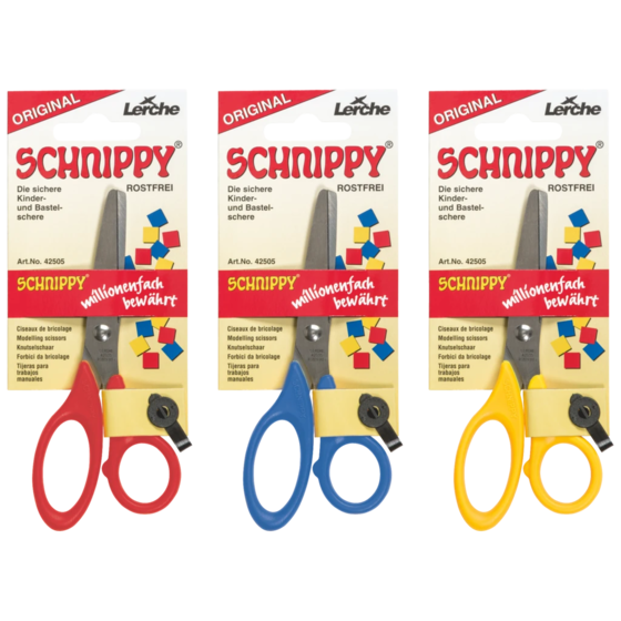 Hantverkssax “Schnippy” | rundade, 130 mm, sorterat