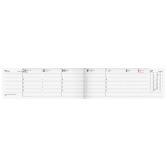 Bordskalender Planering | 26×10 cm, grön
