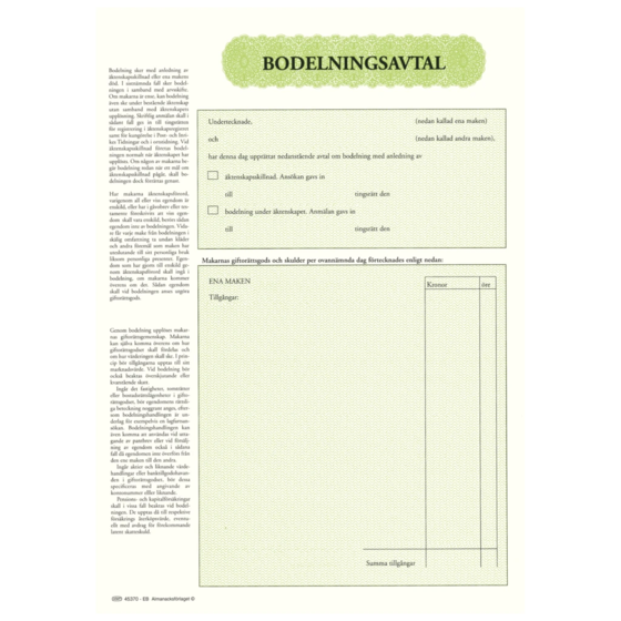 Bodelningsavtal