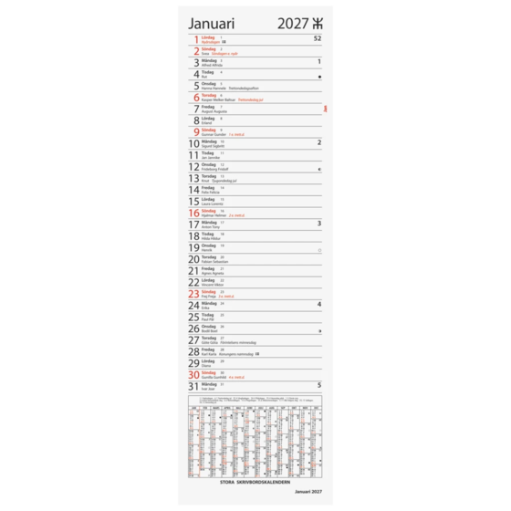 Stora Skrivbord 2027 | 11×37 cm