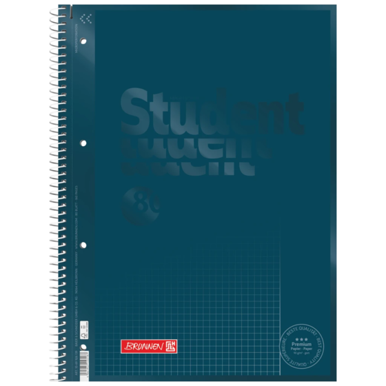 Anteckningsbok Premium Student Colour Code | A4, linjal 26, 80 blad / 160 sidor, denim