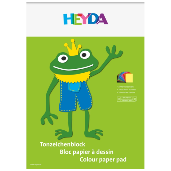 Block av färgat papper | A3, 10 blad