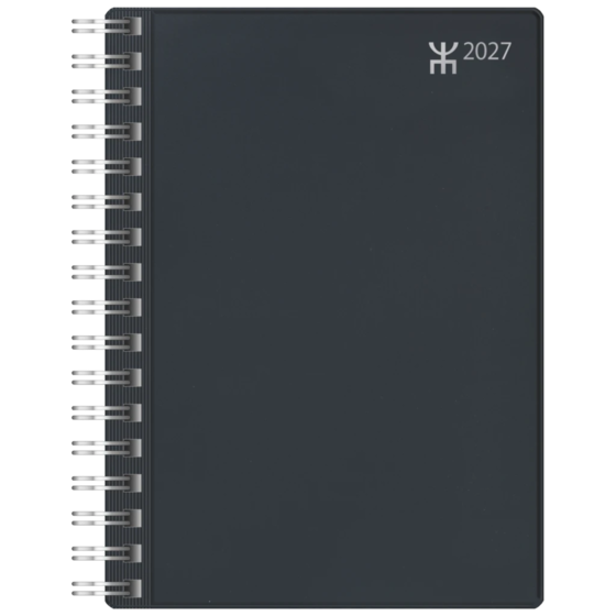 Fickkalender | A6, plast, svart
