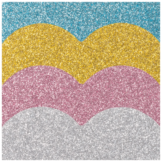 Effektblock “Glitter” | blank, 50 blad, sorterat