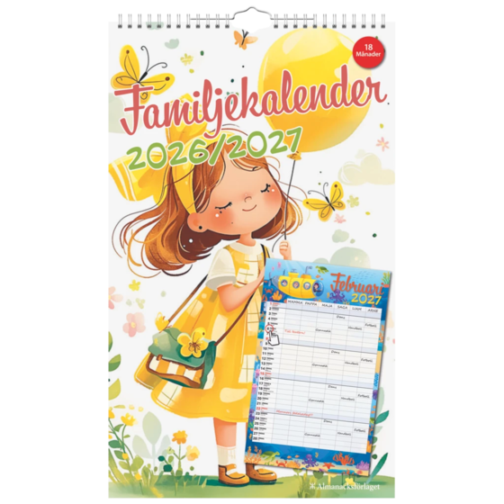 Familjekalender 6 kolumner 2027 | 25×41,5 cm
