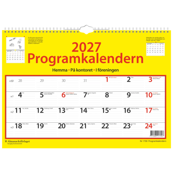 Programkalender 2027 | 42×29 cm