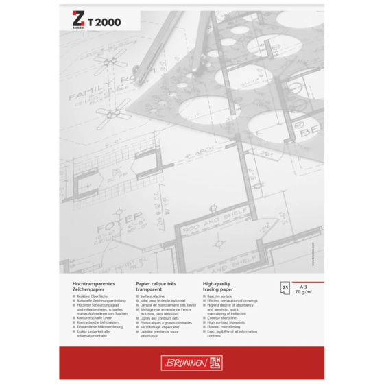 Designblock | A3, 25 blad, vit