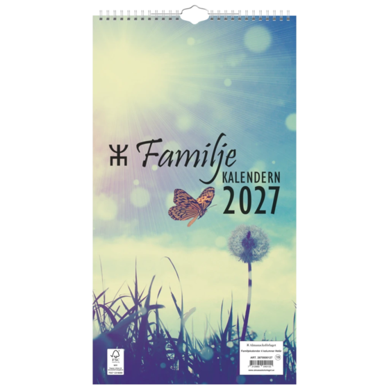 Familjekalender Helår 2027 “FI_Language” 4 kolumner | 21×38 cm