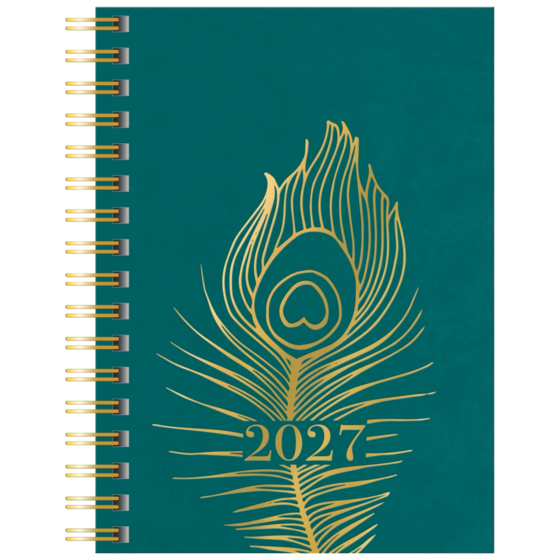 Fickkalender “Peacock” | A6, läderimitation