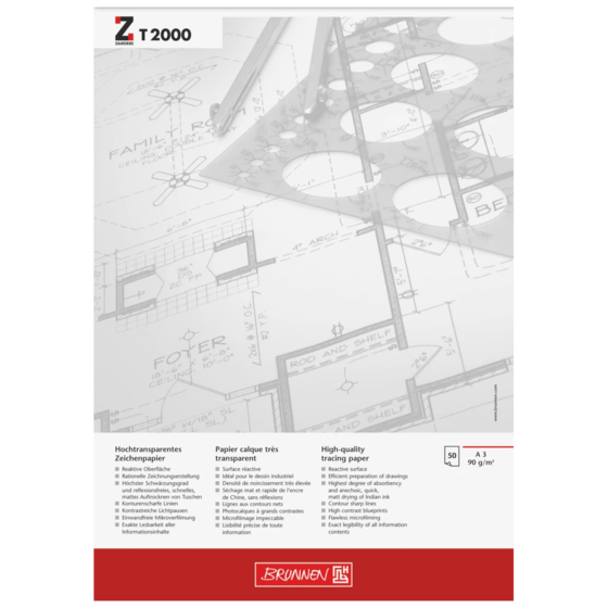 Designblock | A3, 50 blad, vit