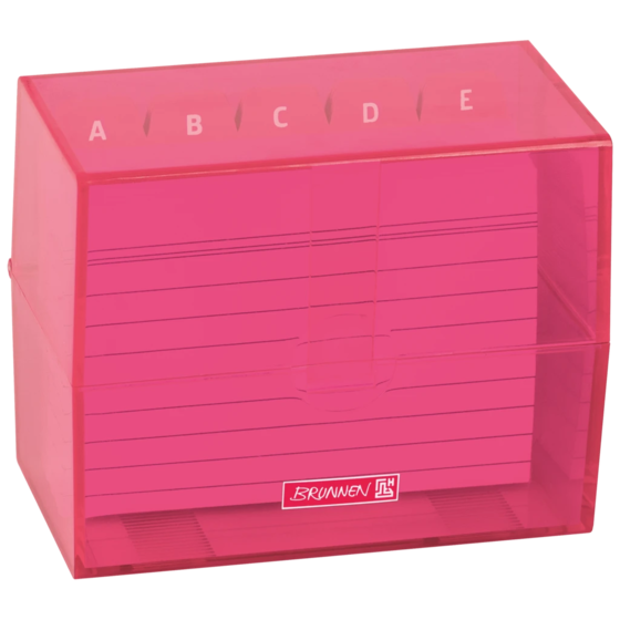 Box för indexkort Colour Code fylld | 120×95×65 mm, A7, tulip
