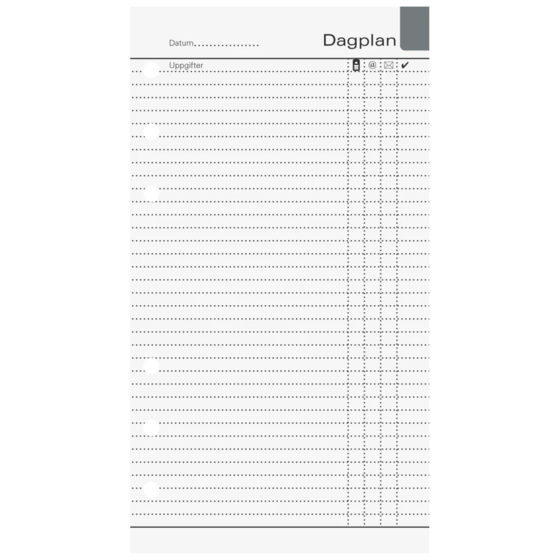 Blankettsats Systemkalender Aplan Diary | 9,2×16,8 cm