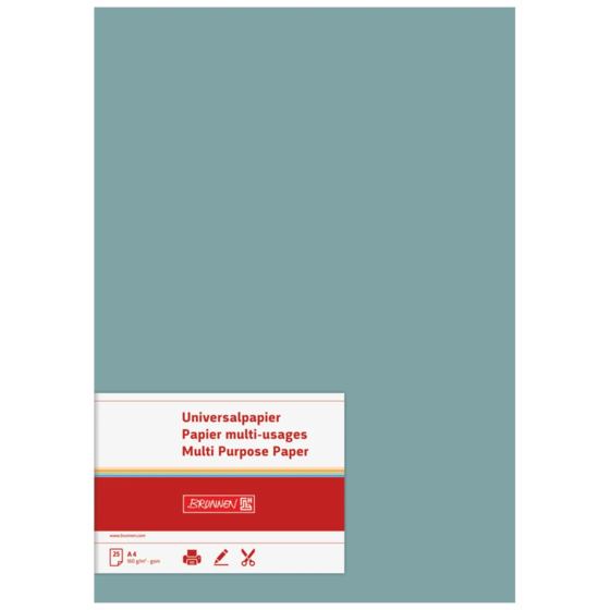 Multifunktionellt papper Universellt papper | A4, 160 g/m², petrol, 25 blad