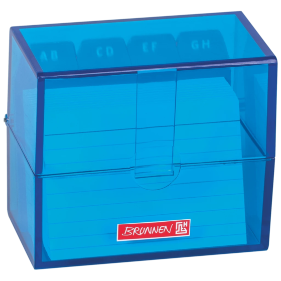 Box för indexkort Colour Code fylld | 85×75×48 mm, A8, azur