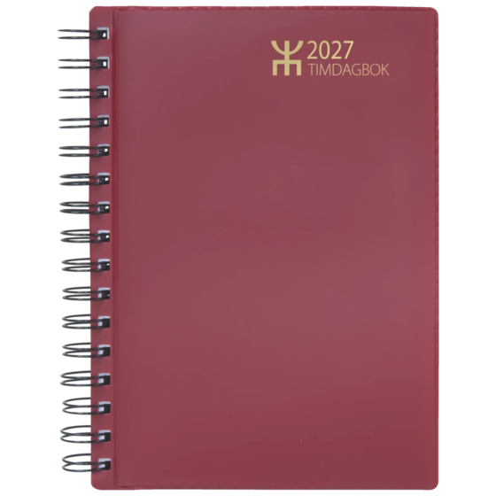 Fickkalender Timdagbok 2027 “Timdagbok” | A5, plast