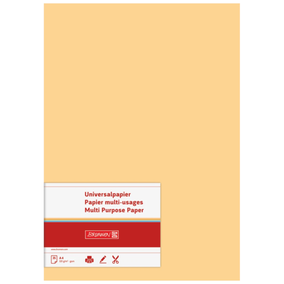 Multifunktionellt papper Universellt papper | A4, 120 g/m², honung, 35 blad