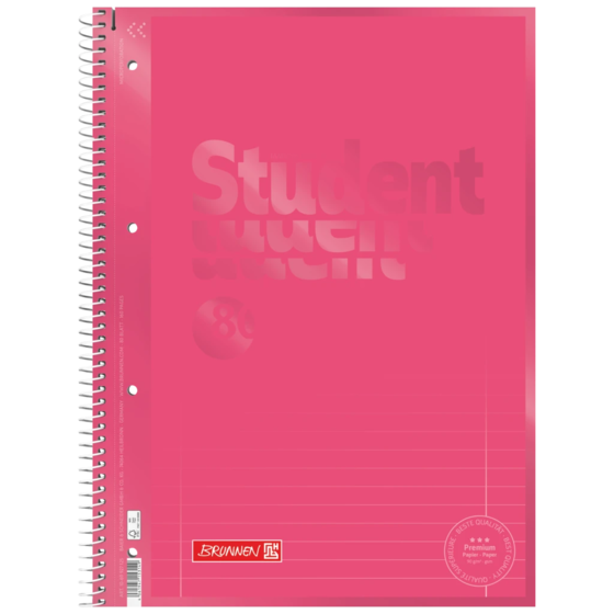 Anteckningsbok Premium Student Colour Code | A4, linjal 27, 80 blad / 160 sidor, tulip