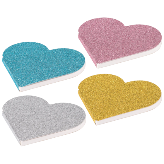 Effektblock “Glitter” | blank, 50 blad, sorterat