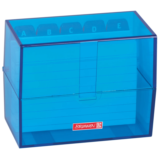 Box för indexkort Colour Code fylld | 120×95×65 mm, A7, azur
