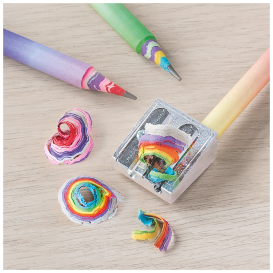 Blyertspenna “Rainbow Paper” | HB, runt, sorterat