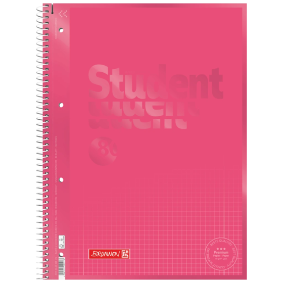 Anteckningsbok Premium Student Colour Code | A4, linjal 28, 80 blad / 160 sidor, tulip