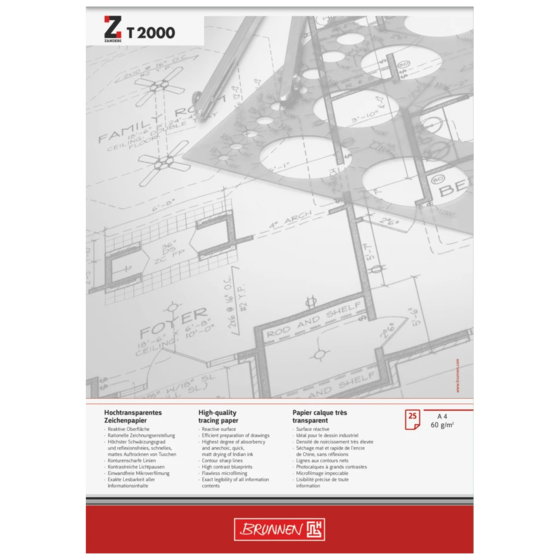 Designblock | A4, 25 blad, vit