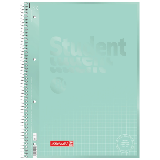 Anteckningsbok Premium Student Colour Code | A4, linjal 28, 80 blad / 160 sidor, mint