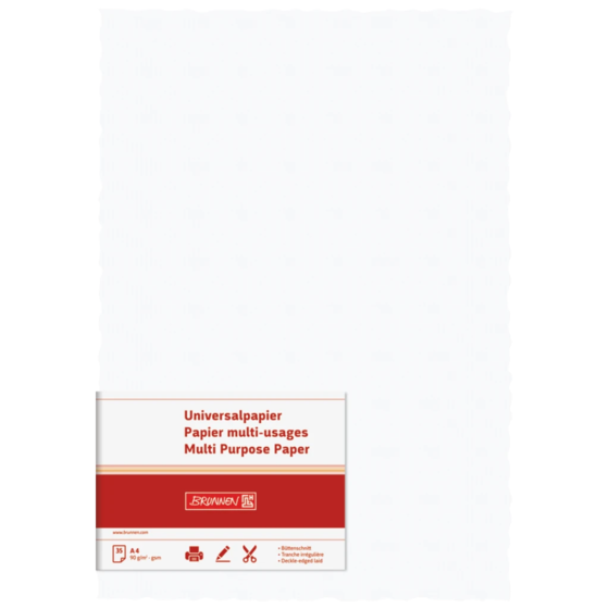 Multifunktionellt papper Universalpapper handgjort papper | A4, 90 g/m², vit, 25 blad