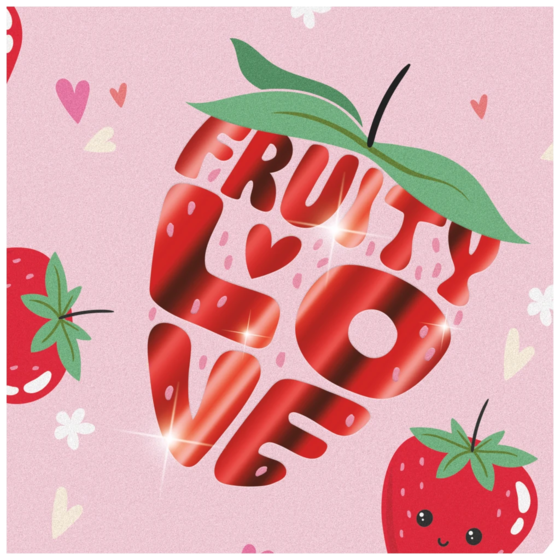 Box för häften Fruity Love | A4, Påfyllningsnivå: 50 mm, rosa/röd