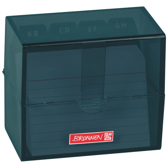 Box för indexkort Colour Code fylld | 85×75×48 mm, A8, denim