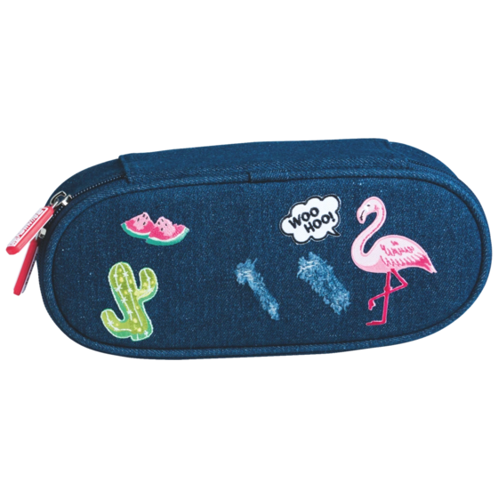Pennskrin “Patches” | blå/mångfärgad