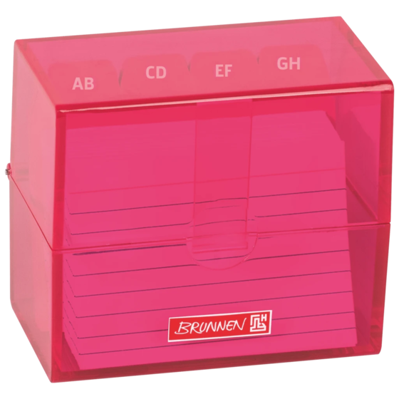 Box för indexkort Colour Code fylld | 85×75×48 mm, A8, tulip