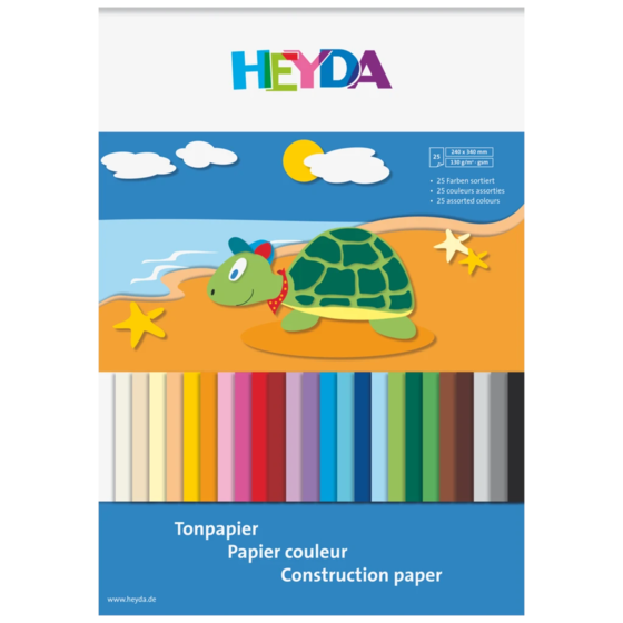 Block av färgat papper Superblock | 24×34 cm, 25 blad, mångfärgad