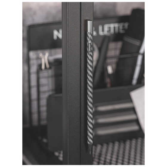 Blyertspenna “Magnetic Carbon” | HB, runt, svart/silver
