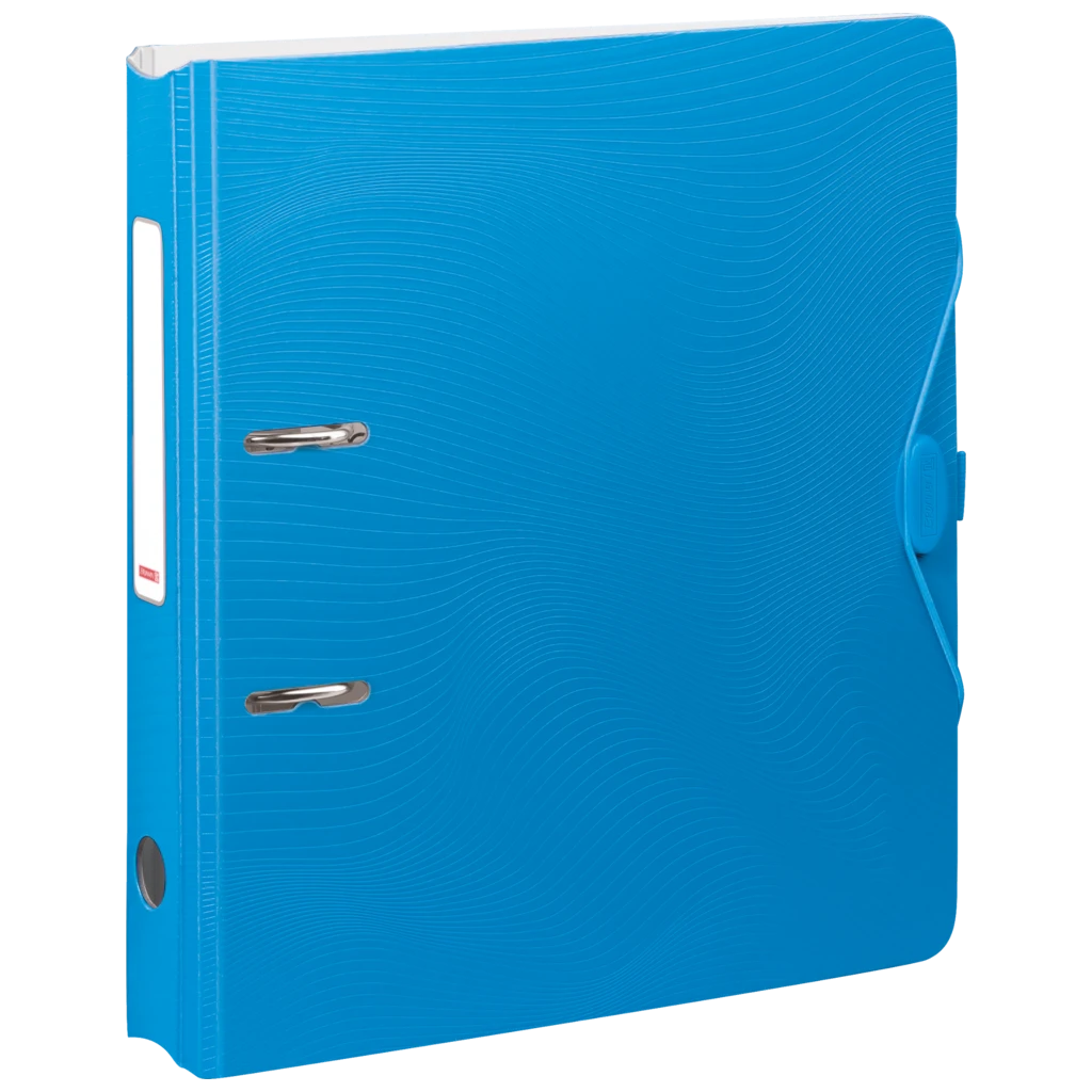 Mapp “WAVE” Colour Code | A4, 50 mm, lever arch mechanism with rubber-coated handle, azur