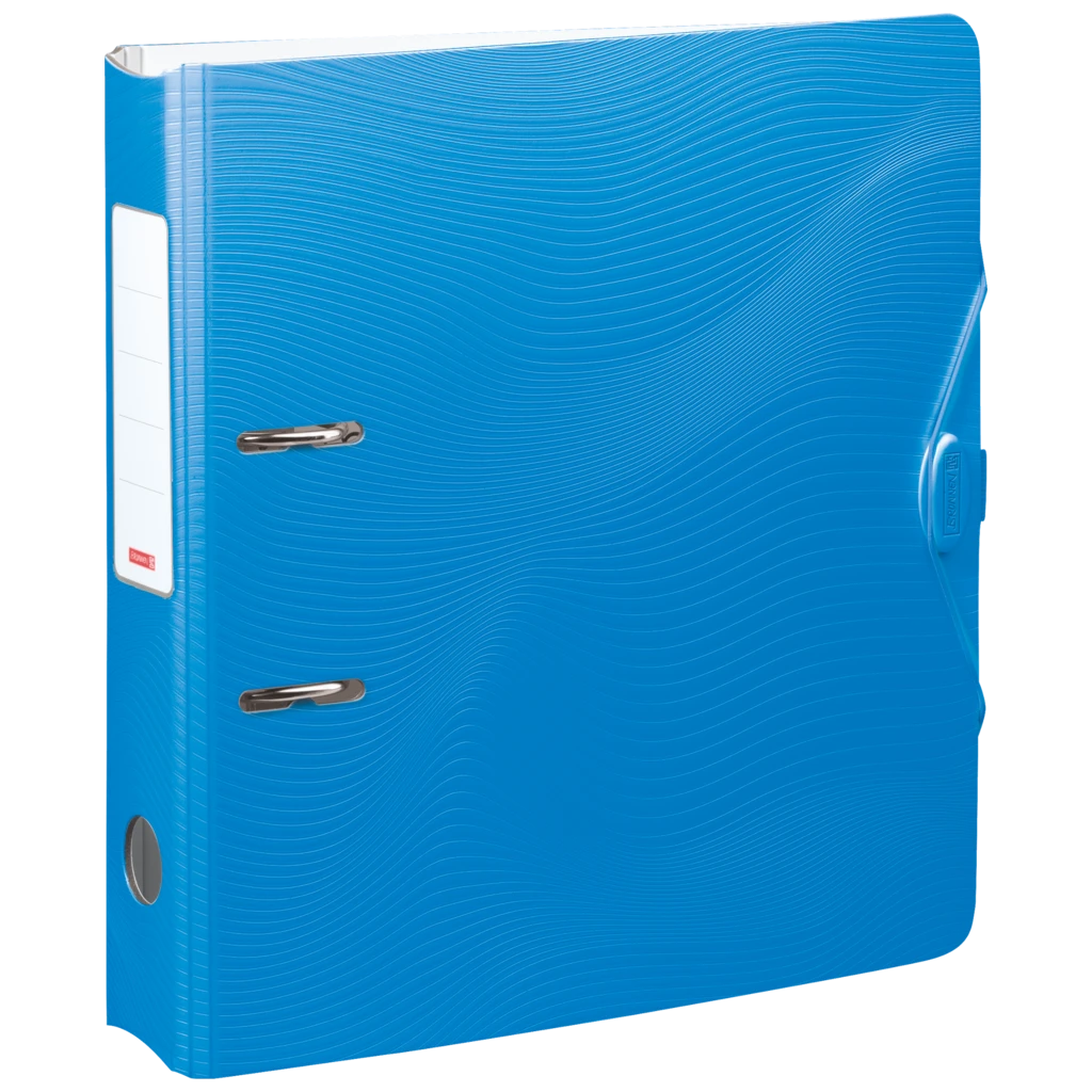 Mapp “WAVE” Colour Code | A4, 70 mm, lever arch mechanism with rubber-coated handle, azur