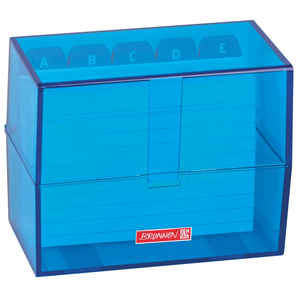 Box för indexkort Colour Code fylld | 120×95×65 mm, A7, azur