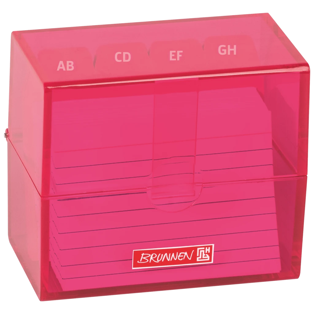 Box för indexkort Colour Code fylld | 85×75×48 mm, A8, tulip