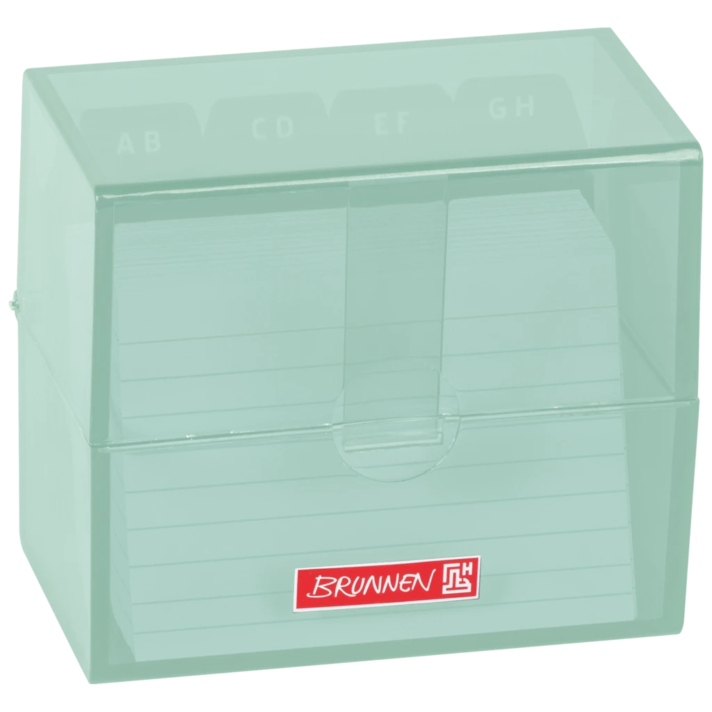 Box för indexkort Colour Code fylld | 85×75×48 mm, A8, mint