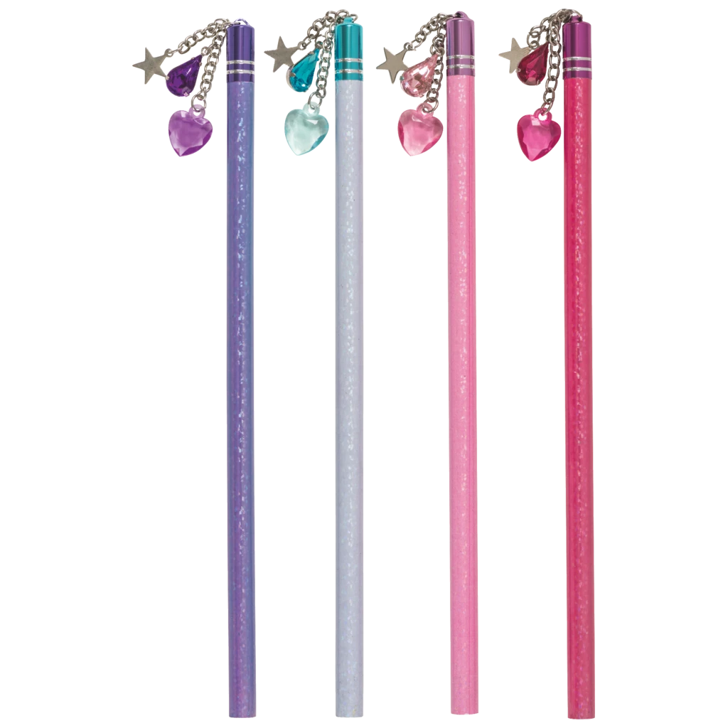 Blyertspenna Girls med glittereffekt | HB, runt, sorterat