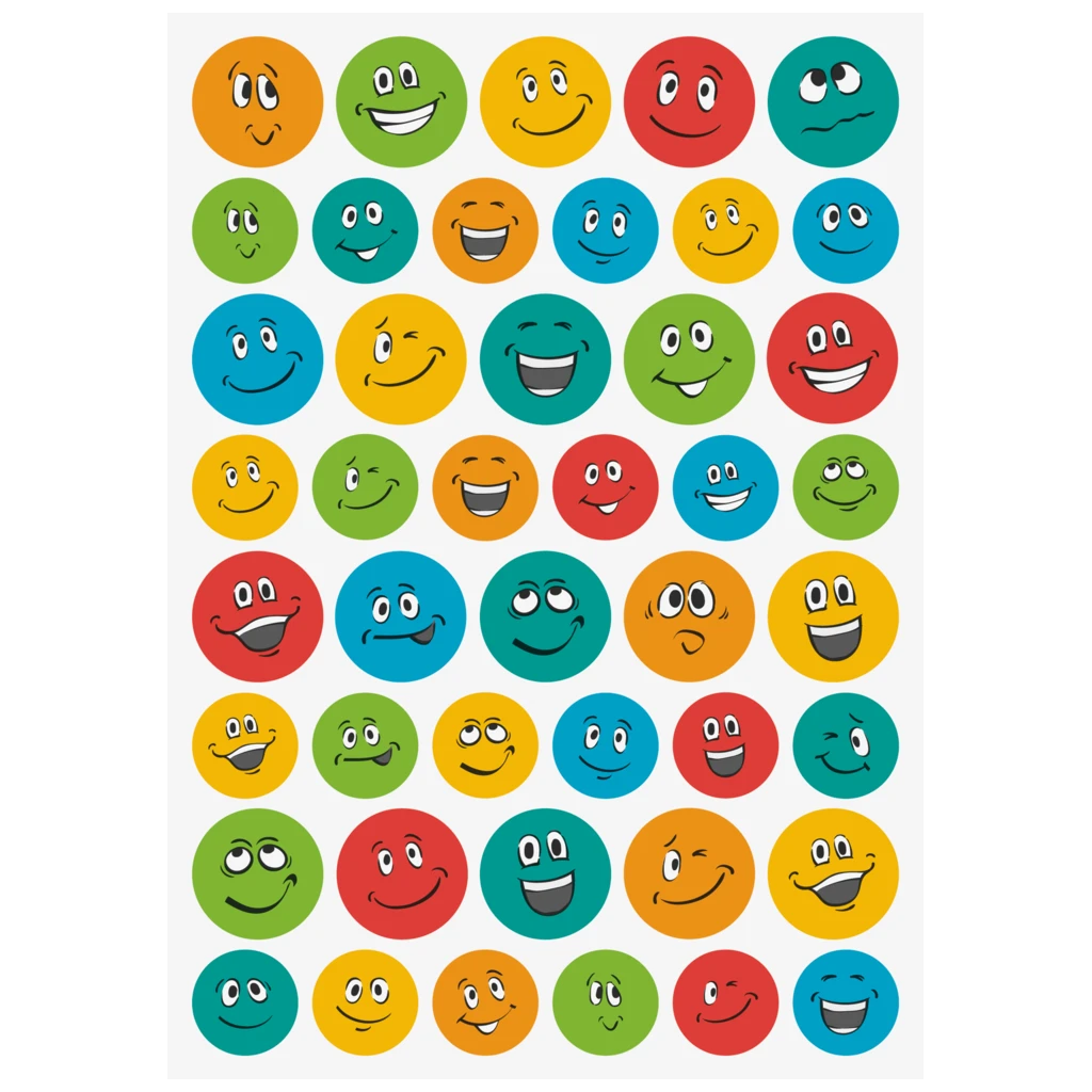 Klistermärkesblock Belöning “Smile” | A5, mångfärgad, 6 blad