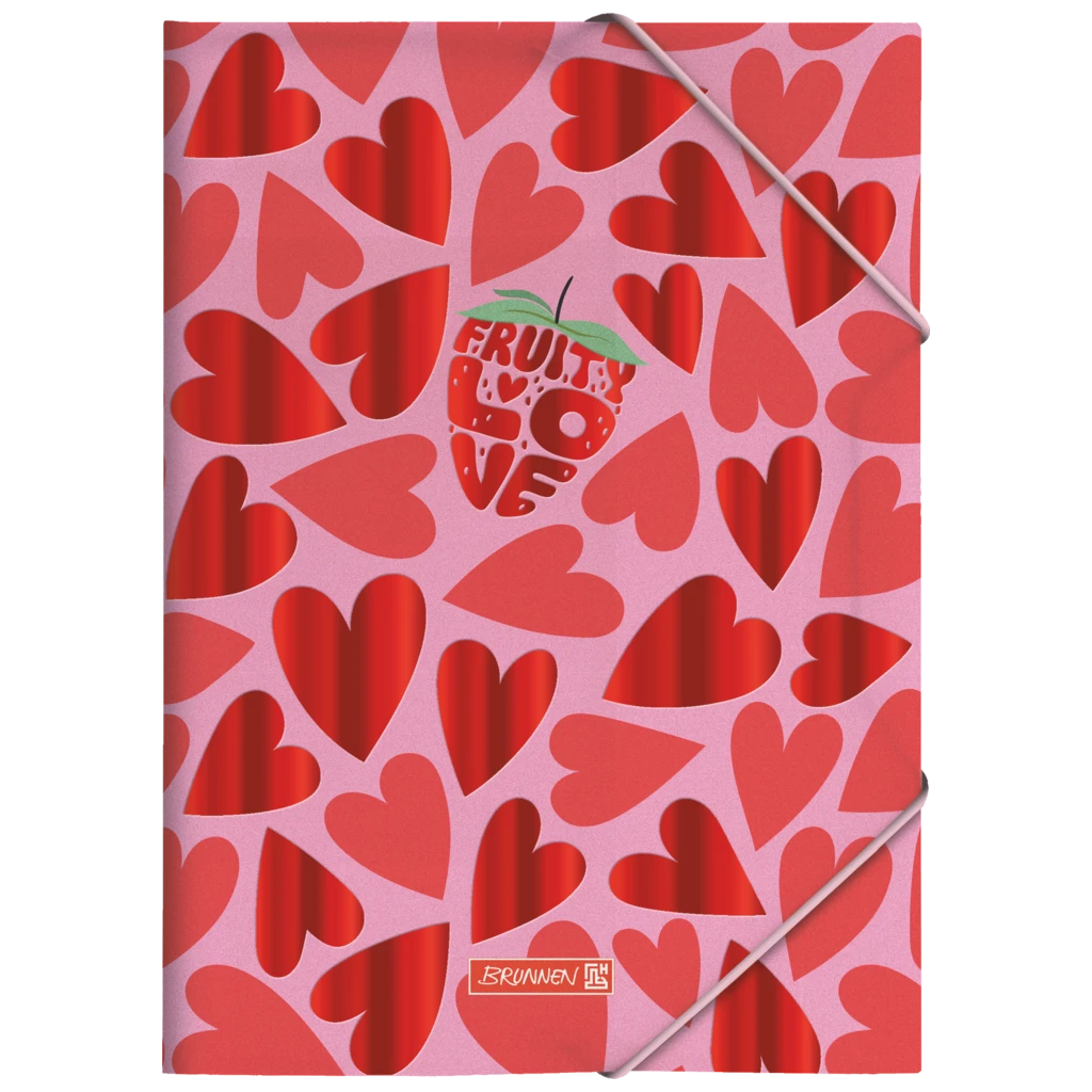 Mapp Fruity Love för A4 | A4, Påfyllningsnivå: 10 mm, rosa/röd
