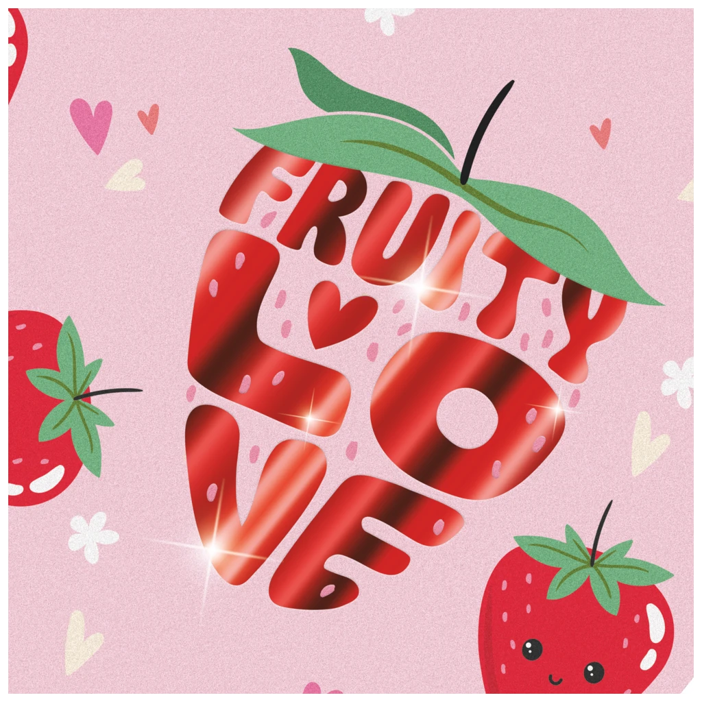 Box för häften Fruity Love | A4, Påfyllningsnivå: 50 mm, rosa/röd