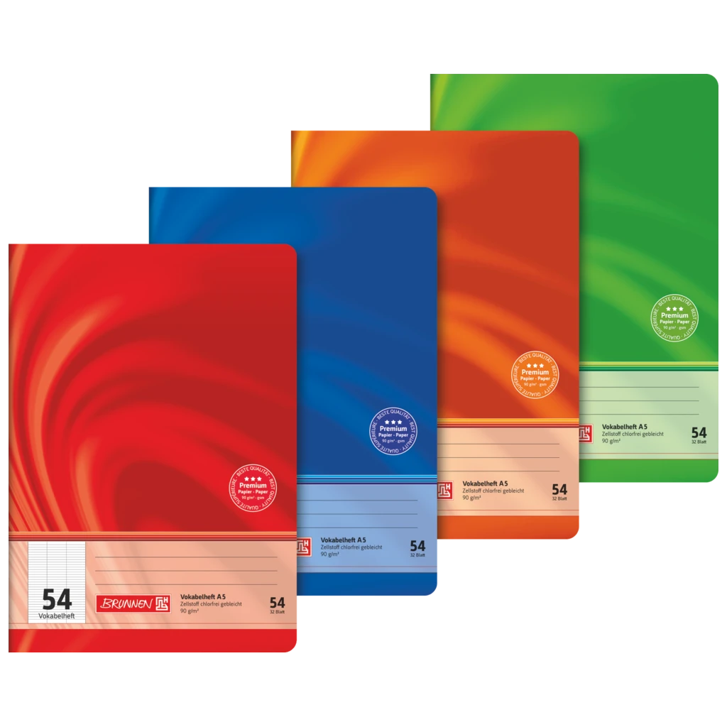 Gloshäfte Premium Vivendi | A5, linjal 54, 32 blad / 64 sidor, sorterat